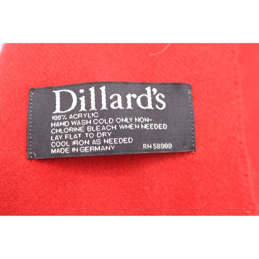 Isotoner Red Knit Mittens and Dillard Large Scarf Matching Set Lined Fleece Vtg - Picture 7 of 12